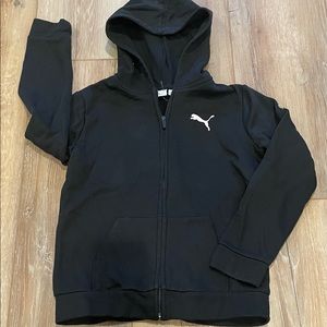 🌈 Puma girls black zip up hoodie size Large (12-14) 🌈